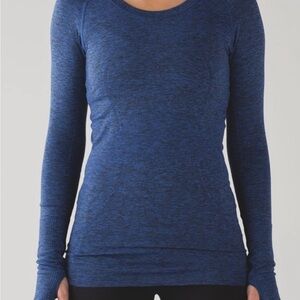 Lululemon Swiftly 6  Blue Long Sleeve Top